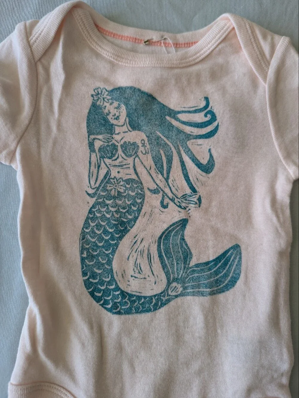 Mermaid Block Printed Onesie